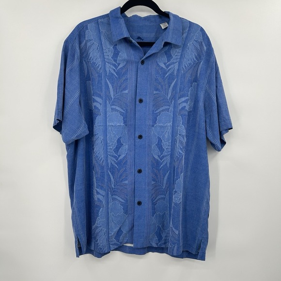 Tommy Bahama Other - Tommy Bahama Mens Silk Button Up Shirt XL Resort Beach Hawaiian Tropical Camp
